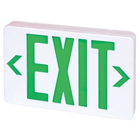 Elco Lighting LED Exit Sign, Green or Red Letters, Single/Double Face Configurable, EELE6 EELE6